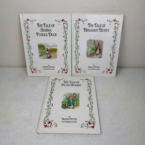 Beatrix Potter 3 Book Set Peter Rabbit Benjamin Bunny Jemima Puddle-Duck 1992 HC